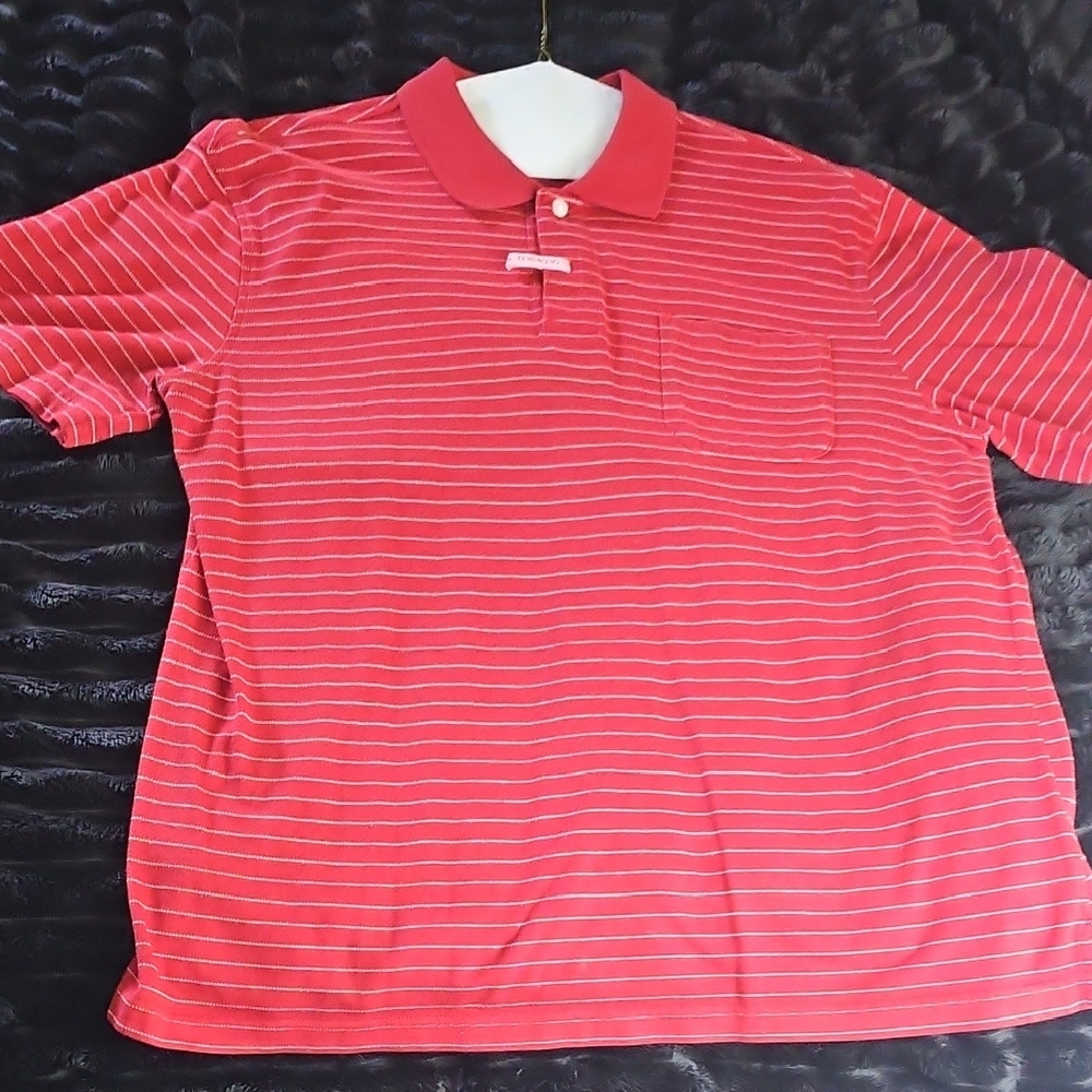 Red Striped Polo Shirt